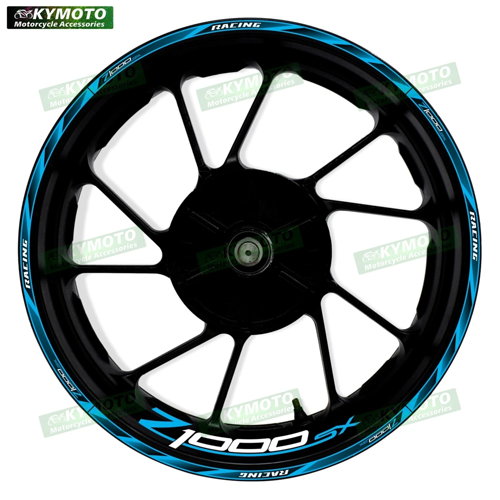 For Z1000SX Z 1000 SX motorcycle accessories 17 inch front and rear wheel hub stickers waterproof reflective wheel rim decals