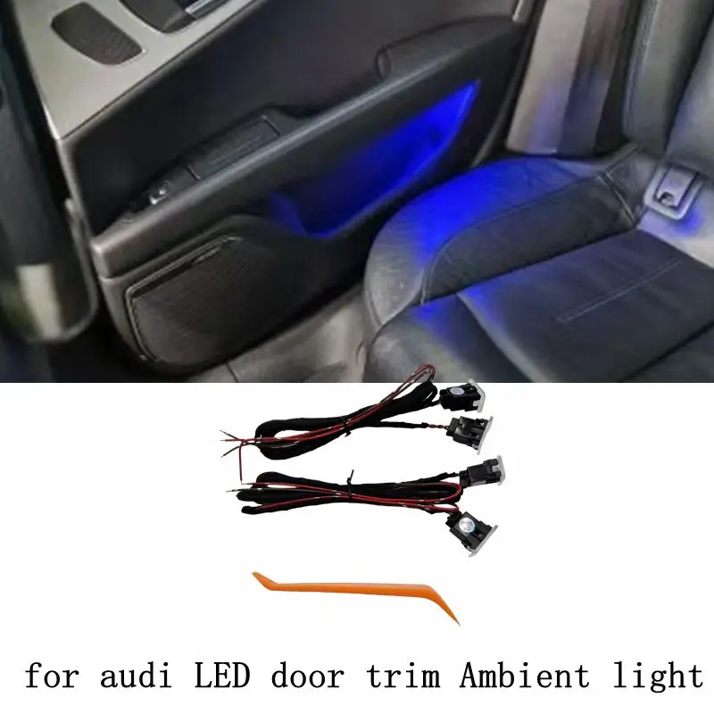 LED interior door trim atmosphere lamp storage box light debris box lighting door light for Audi A7 A6L A4L A5 A4 allroad