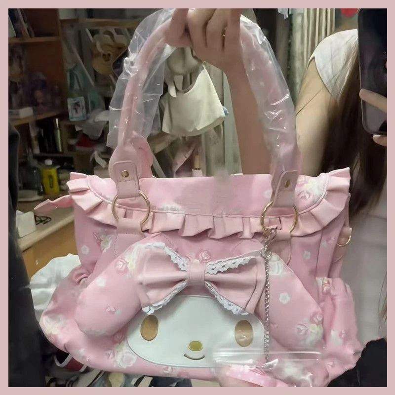 

My Melody Printed Commuter Handbag Cute Cartoon Character Cute And Versatile Backpack Large Capacity Crossbody Bag Holiday Toys