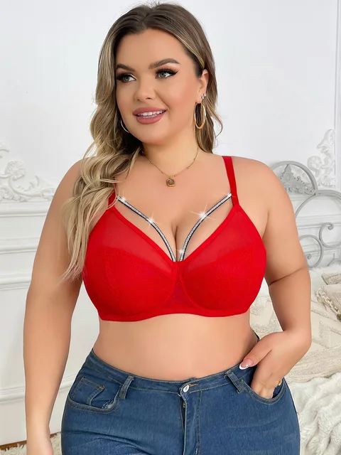 Damska bielizna Plus Size z pół miseczką do podciągania i zapobiegająca zwiotczeniu w jednolitym kolorze odpowiednia dla pulchnych kobiet XL-XXL HR2488