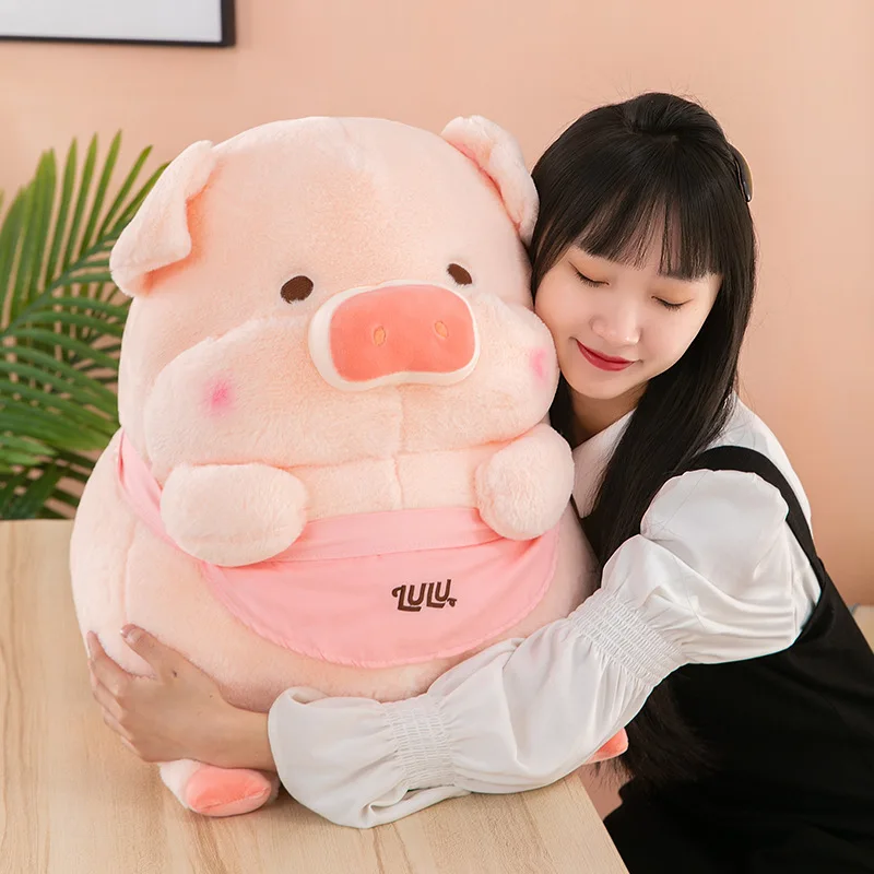 Lulu Pink Pig Doll Kawaii Paddle Pig Plush Toy Pig Doll Female Birthday Gift Desk Decorative Ornaments