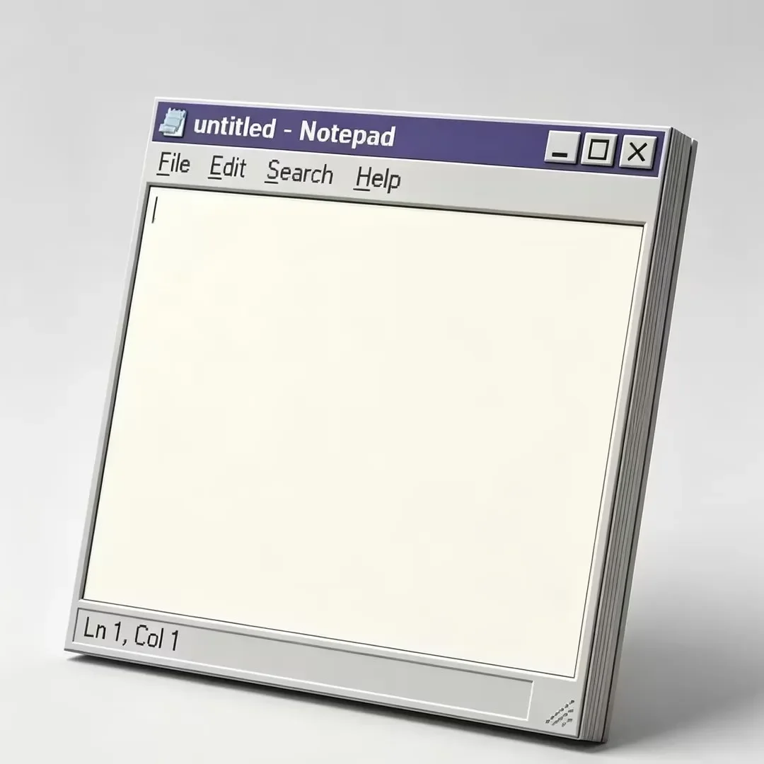 2-5Pcs 100-250 Sheets Total Retro Computer Sticky Notes, Vintage Notepad Memo Pad Old Windows Style Self-Adhesive Reminder Notes