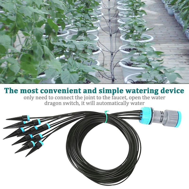 【Hot】10Pcs Drip Irrigation Kit Plant Watering System Adjustable Micro Irrigation Water-Saving System For Garden Greenhouse Pot P