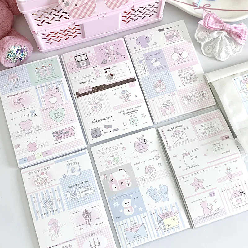 48Pcs Cute Cartoon Mini Sealing Sticker Kpop Photocard Packing DIY Deco Small Business Express Carton Bubble Bag Gift Box Label