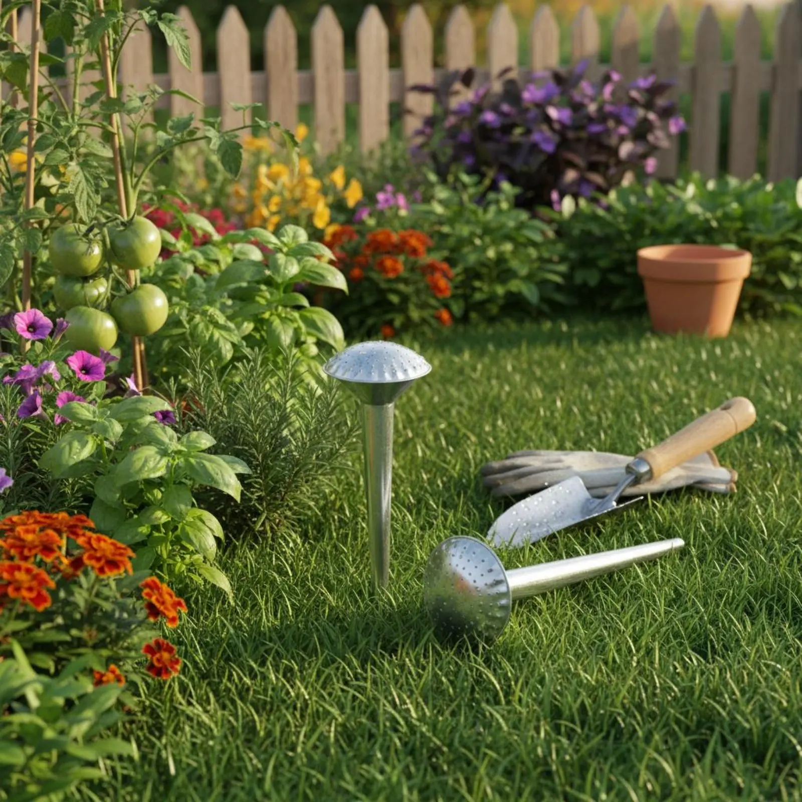 Young Plant Watering Head Extended Reach Long Handle Sprinkler Sprinkler Hose End Watering Attachment Multi-Hole Design