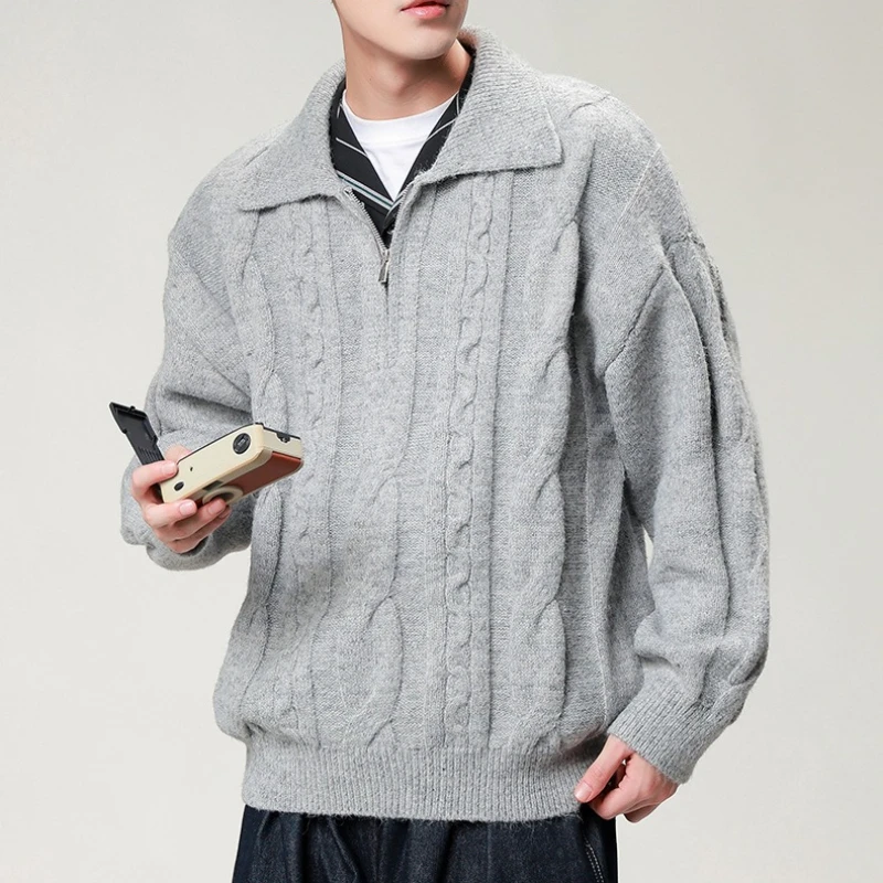Men's Turtleneck Sweater  Slim Fit Pullovers Sweaters Knit Pullover Mock Neck High Neck Sweater Men's Wool Sweater Men Knit