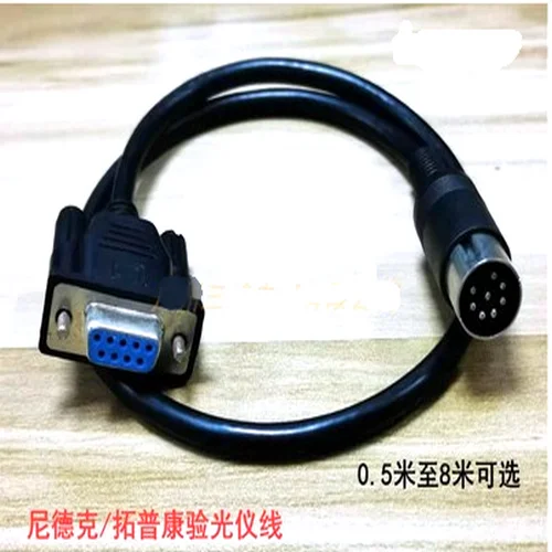Computer optometer data cable RS232-C round port DIN8 pin to DB9 hole