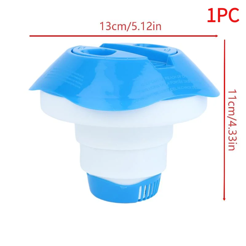 1Pc Chlorine Tablets Dispenser Chlorine Tablets For Swimming Pools Chlorine Dispenser Tablets Retractable Floating Medicine Box.