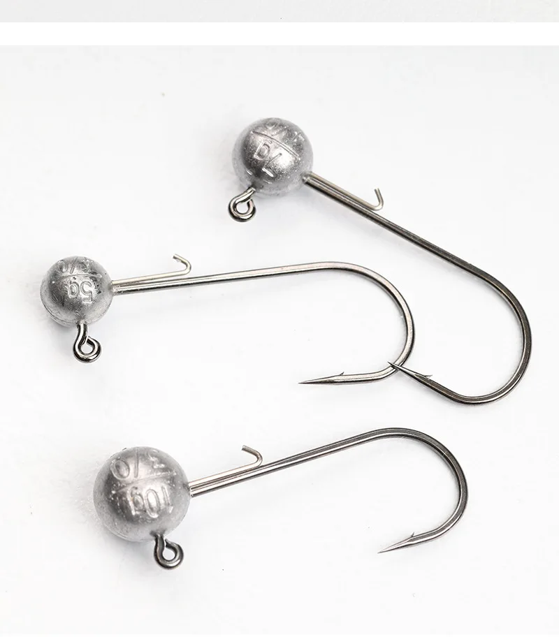 Großer Angelhaken, 7 g, 10 g, 20 g, NED-Jig-Kopfhaken, 4 x Stärkung, breiter Haken, Türköder, Bass, Mandarine, Lot 5 Stück, Ausverkauf – Detail 8