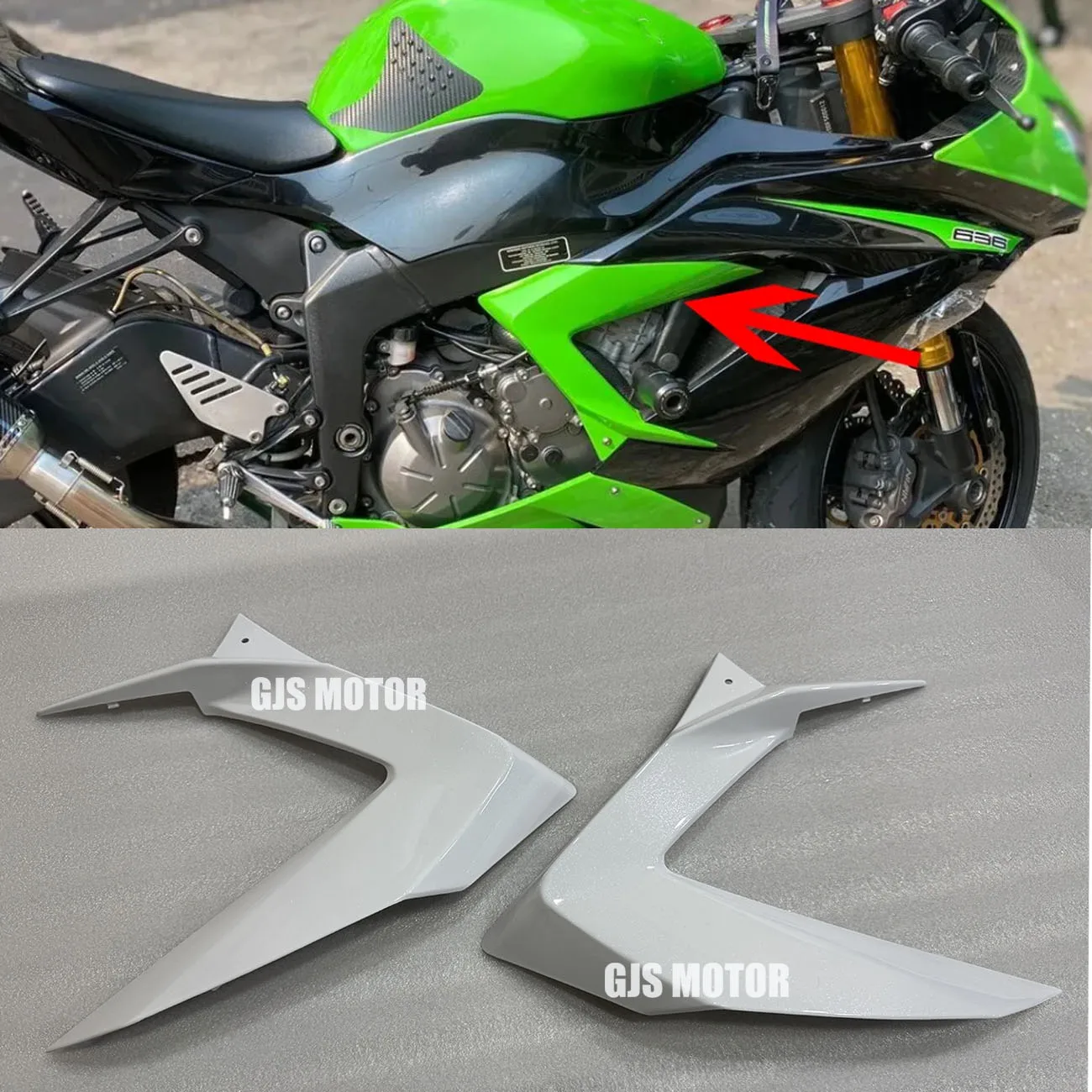 

Боковая панель передней рамы мотоцикла, средний обтекатель, крышка двигателя для Kawasaki ZX6R ZX 6R 636 2013 2014 2015 16 17 2018, запчасть ZX-6R