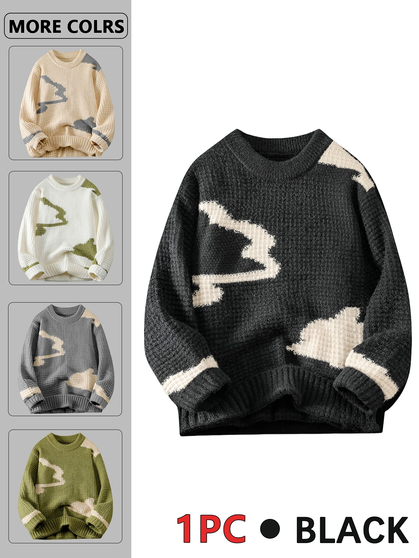 

Мужской повседневный трикотаж с круглым вырезом, подходит для повседневного дома, путешествий, вечеринок, поездок на работу, мода на открытом воздухе и универсальность, демонстрирующий элегантность, уличный тренд