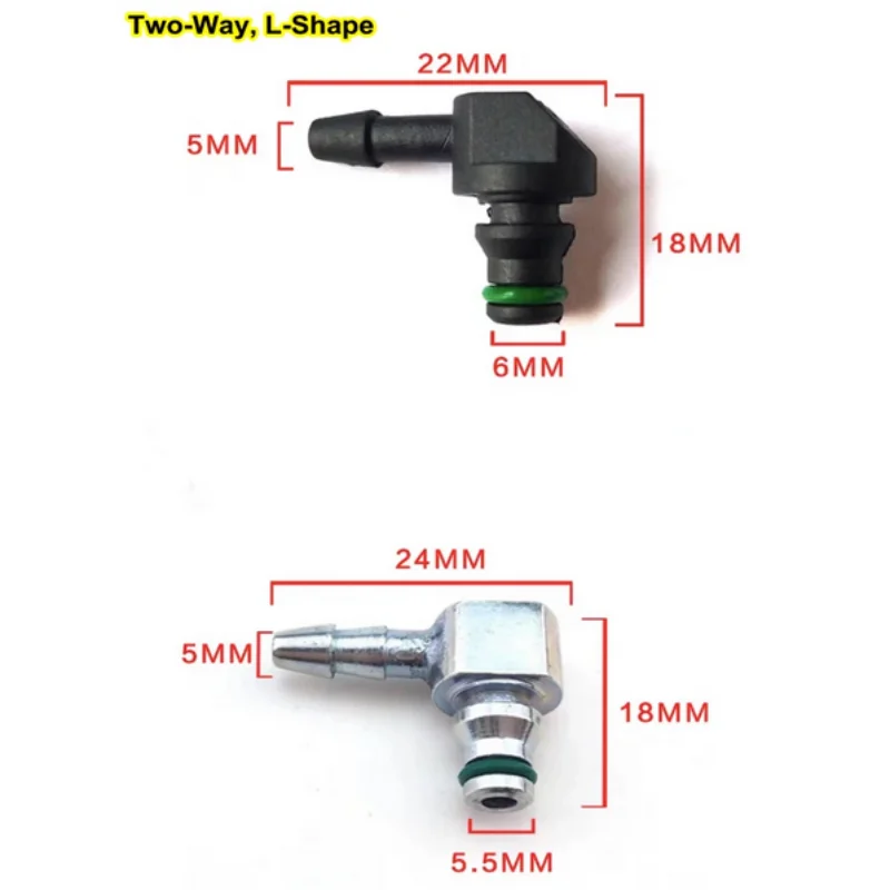 1pc CRIN1 Common Rail Injector Solenoid Oil Return Connect Joints T/L Way for BOSCH 0445 110