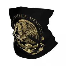 Custom Coat Of Arms Of Mexico Winter Headband Neck Warmer Men Women Hiking Tube Scarf Mexican Flag Seal Face Bandana Gaiter