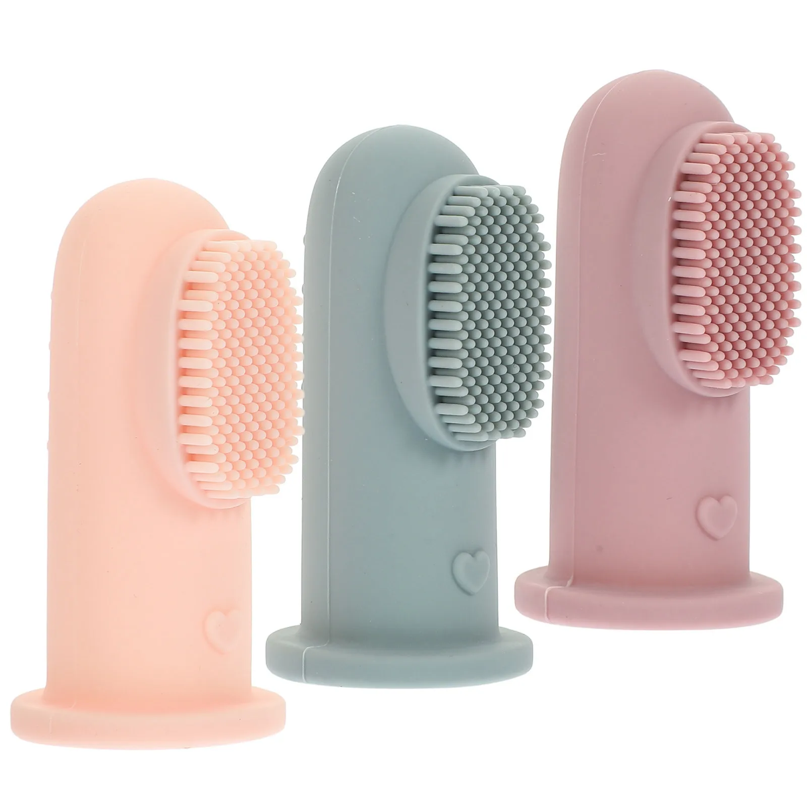 

3pcs Children Toothbrush Silicone Baby Finger Toothbrush Soft Ergonomic Design For Infant Oral Care Teeth Cleaning Brush