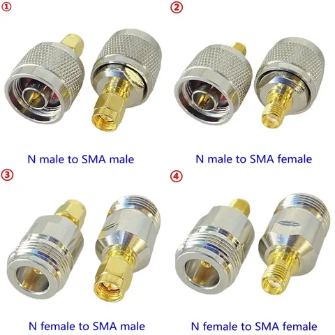 RPSMA/RP-SMA à N Type L16 prise mâle et prise femelle adaptateur RF connecteur Coaxial pour bornes de fil d'antenne Radio N à SMA