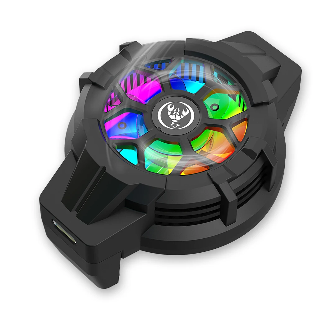 Type-C Mobile Phone Gaming Cooler Set Cooling Fan Overheating Protector Radiator Mount RGB Lights Cool Accessories Gifts