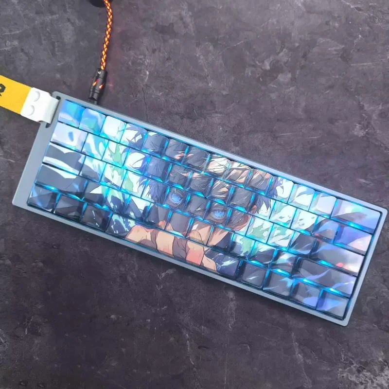 

Jujutsu Kaisen Anime themed PBT five sided heat sublimation side engraved keycaps compatible with mechanical keyboards