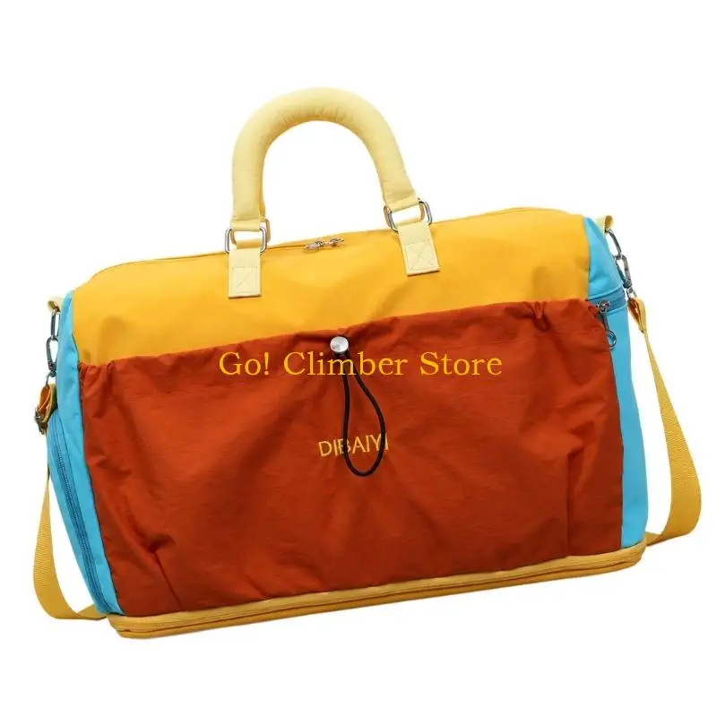 Q84C Workout Carry Bag Holdall with Adjustable Removable Shoulder Strap and Expandable Storage for Gym Period and Travel Gear