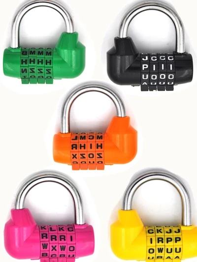 

1pc High grade Security Padlock 4 Dial Digit Letter Combination Travel Security Code Lock Diary Password Padlock