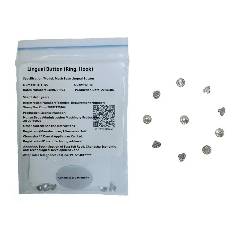 

Ортодонтические приклеиваемые лингвальные кнопки с сетчатым основанием/крылатые, 10 шт./упак., материал для зубных брекетов, для коррекции зубов