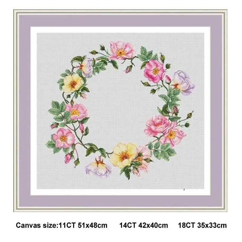 Rose Bird Key Wreath series patterns Counted Cross Stitch 11CT 14CT 18CT DIY Chinese Cross Stitch Kit Embroidery Needlework Sets