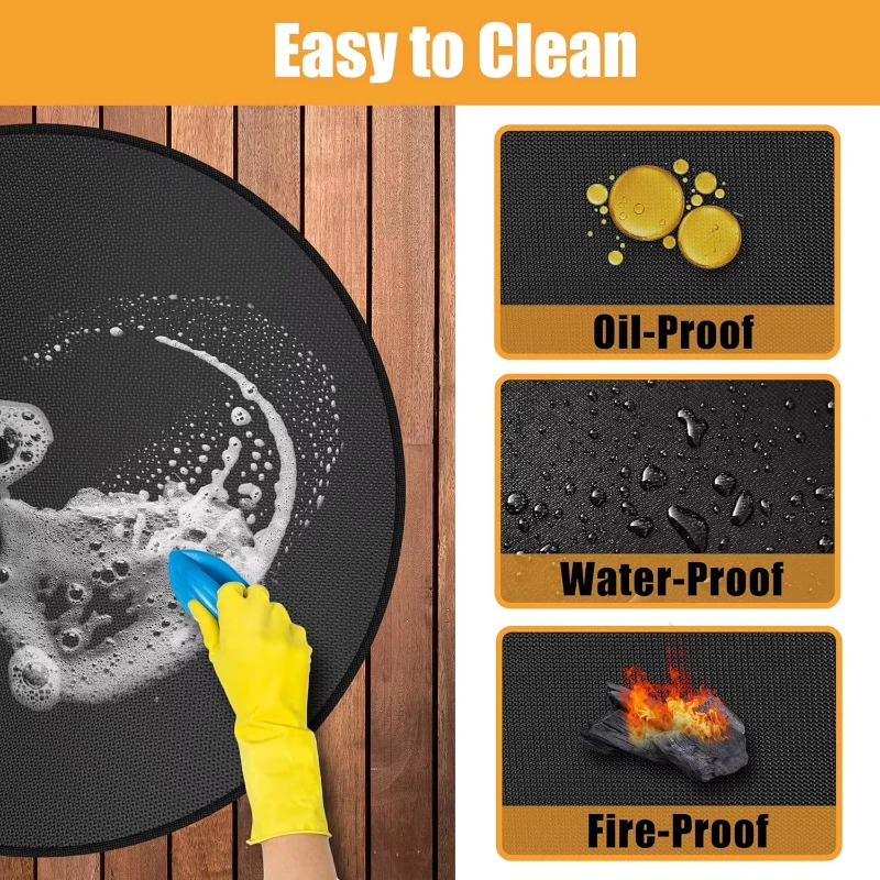 Heat Resistant Fireproof Mat For Tabletop Stove, Waterproof Flame Retardant Table Pad, Easy Clean Outdoor BBQ Protective Stove