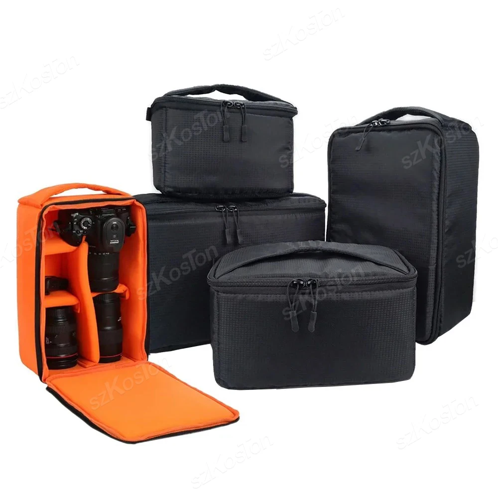 

Gear Protection Carrying Case Zipper Closure Shockproof Equipment Storage Bag Interior Flexible Padded Dividers for DSLR Lens