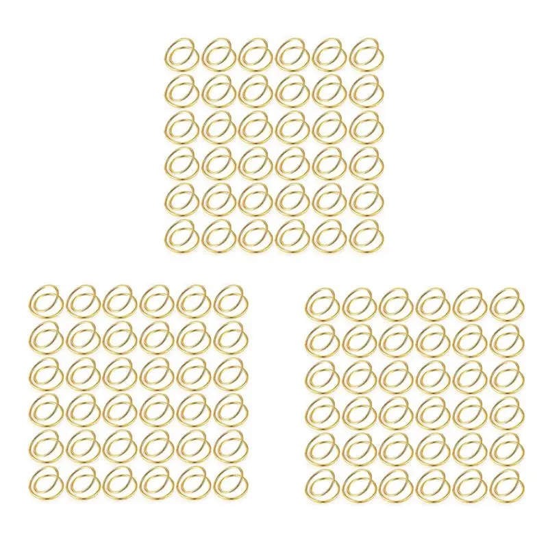 GTBL 108Pcs Metal Spiral Napkin Ring Buckles Simple Napkin Rings For Weddings Reception Dinner Party Buffet Table Decor Gold