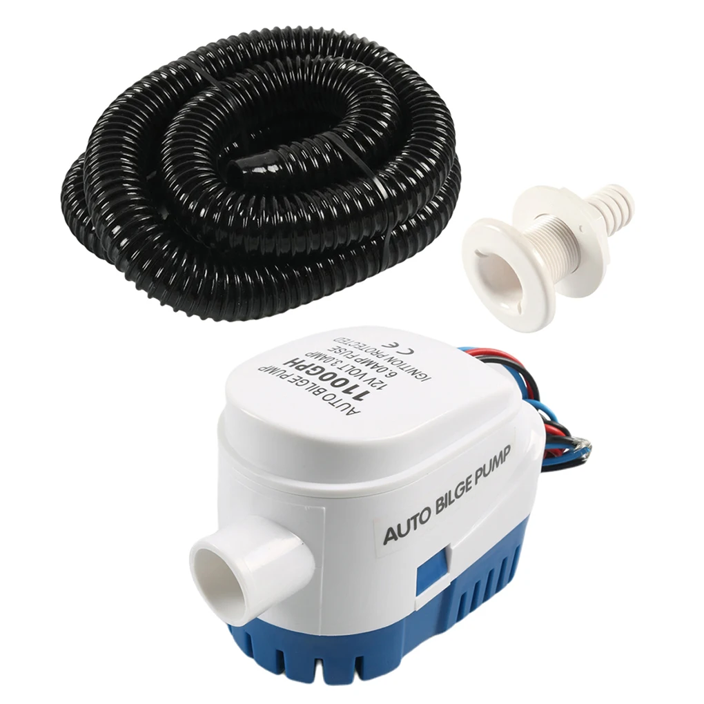 Automatic Submersible Boat Bilge Water Pump 12V 1100gph Bilge Pump And Bilge Pump Installation Kit Hose Set Accessories Pump