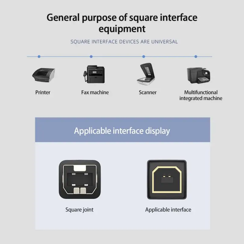 1pc Usb Cable For Printer High Speed A To B Male To Male Usb Printer Cable Data Sync For 3D Label Printer 50cm/100cm/150cm/300cm