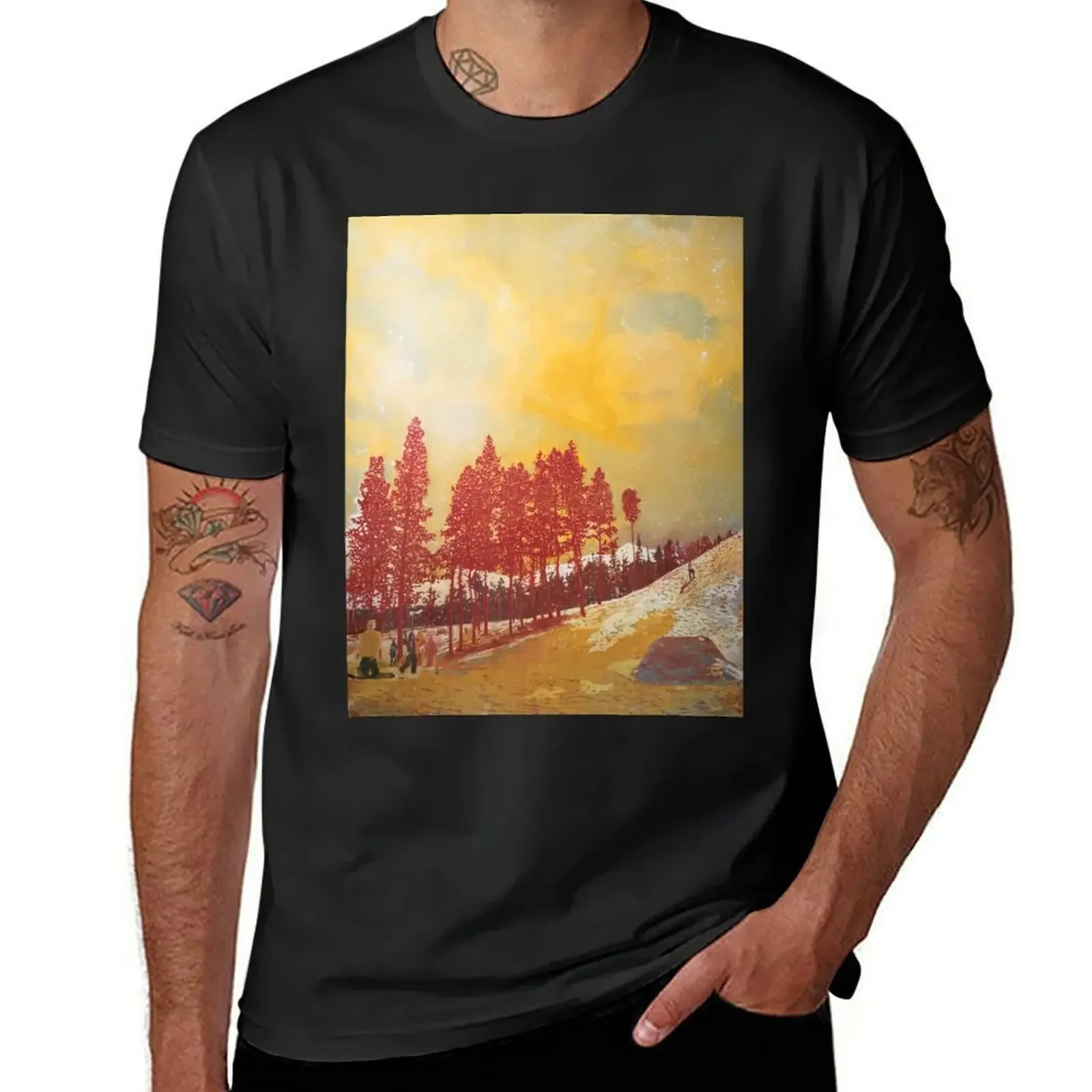 

Peter Doig T-Shirt anime boys animal print boys whites topping plus size men clothing