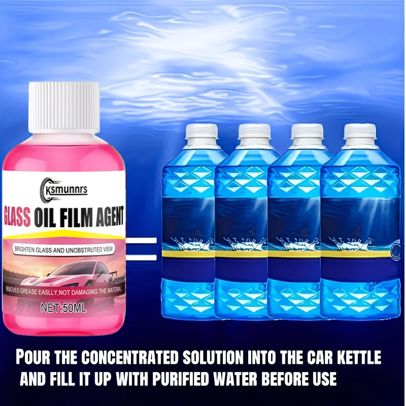 New Pink concentrated glass wiper fluid, keeps smooth and without stripes, quickly restores clear visibility of the glass