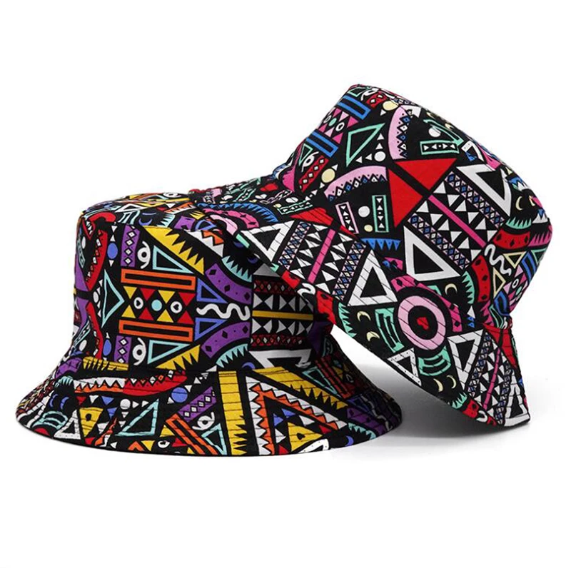 2023 New Summer Graffiti Bucket Hat for Women Men Skull Floral Outdoor Foldable Bob Fisherman Hat Girls Gorros Panama Sun Hat