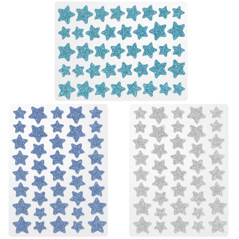 Star Spot Acne Patches Acne Patch 120 Hydrocolloid Dots Colorful Spot Stickers Silver + Blue + Blue-Green