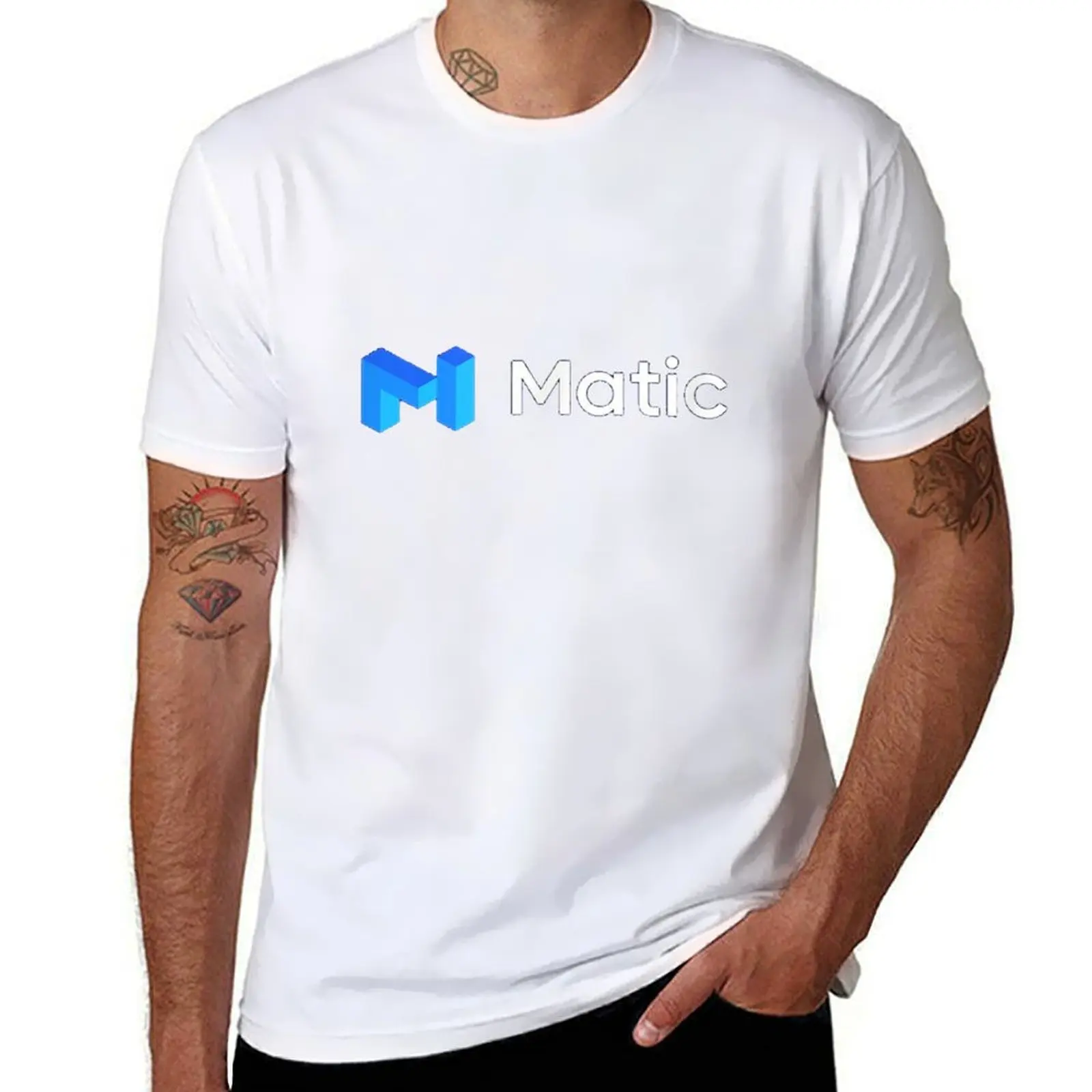 Réseau Matic |   Chainlink Ethereum NFT Bitcoin T-Shirt homme t-shirts pour hommes coton T-Shirt homme T-Shirt
