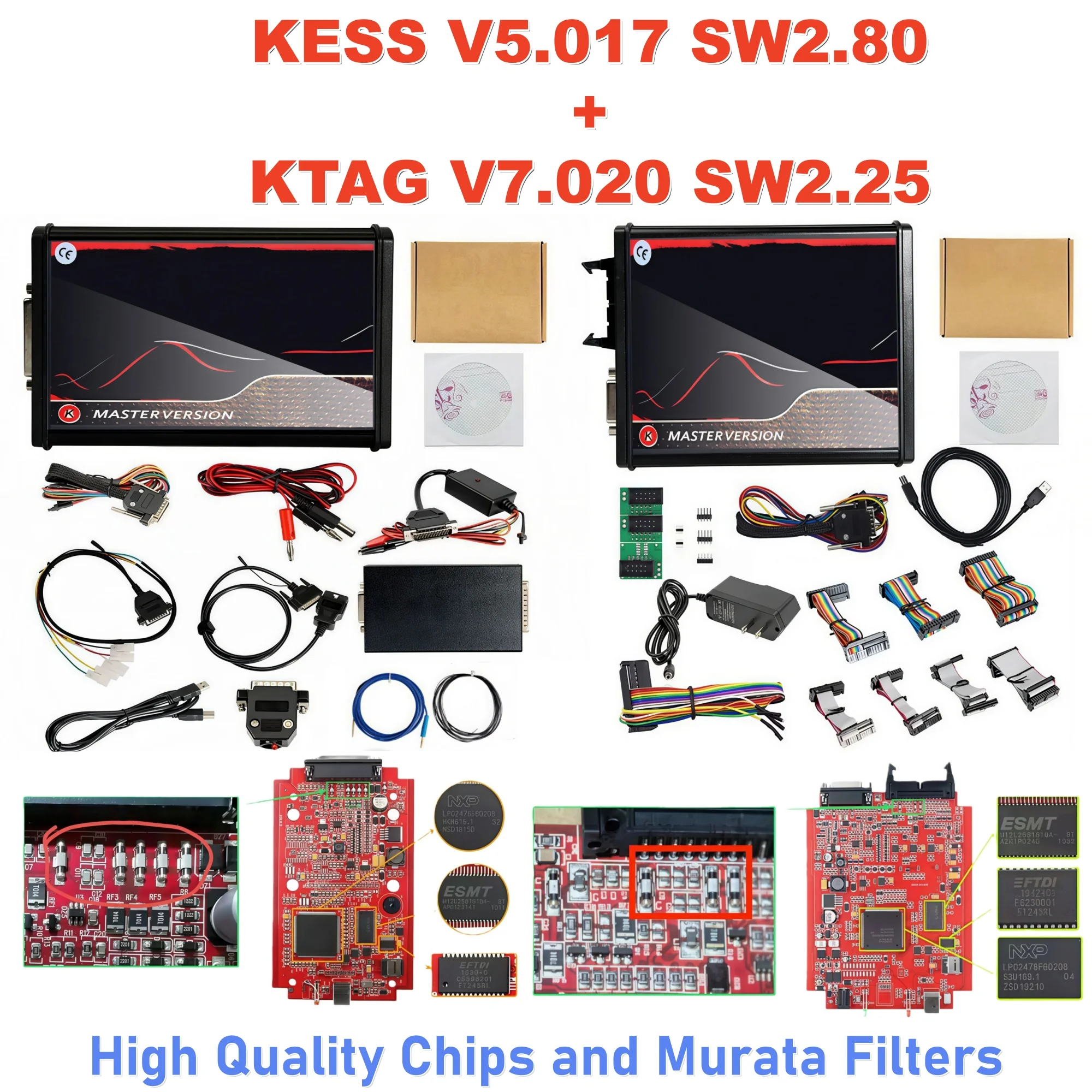 2026 Online Kess V2 V5.017 2.80 OBD KTAG 7.020 2.25 met Murata Filter Master BDM Software Auto Truc ECU Programmering Tuning Tool