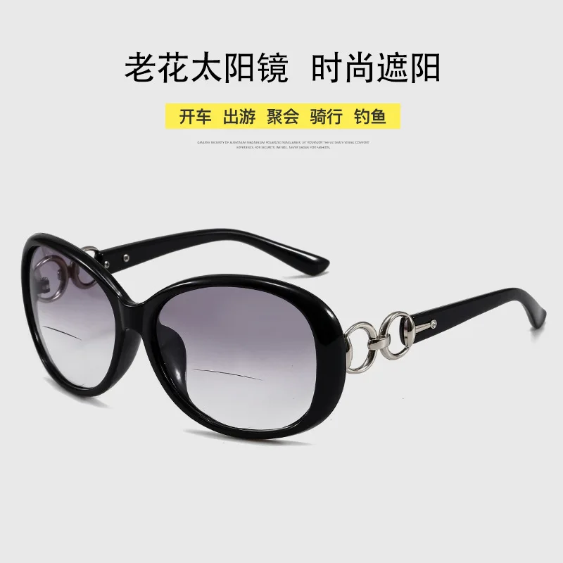 IENJOY Bifocal Reading Sunglasses Oversized Sun Reader Glasses for Women UV Protection Outdoor Brown +2.0