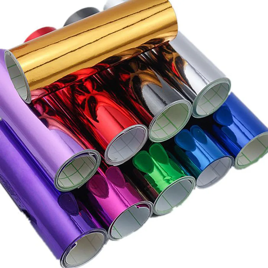 

30cm*152cm 9 Colors Retails mirror Chrome Mirror Vinyl wrapping car Sticker film Chrome mirror car decoration Vinyl