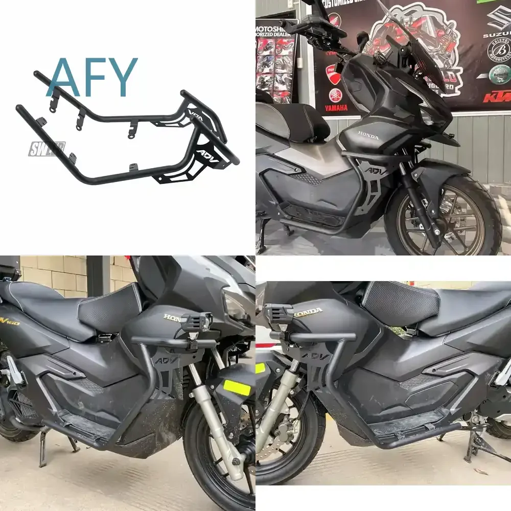 For Honda ADV160 2021 2022 2023 2024 2025 Modified Motorcycle Bumper Front Crash Guard Off Road Protection Accessories
