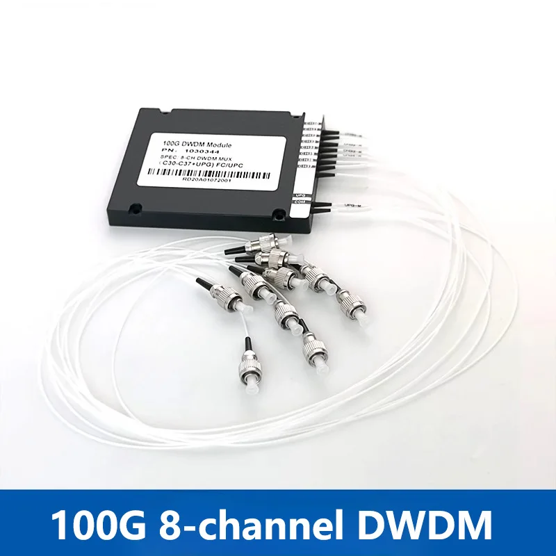 Fiber Optic Wavelength Division Multiplexer DWDM 8 Channel, Wavelength Spaced 100GHz FC Cassette Dense Wavelength Divider