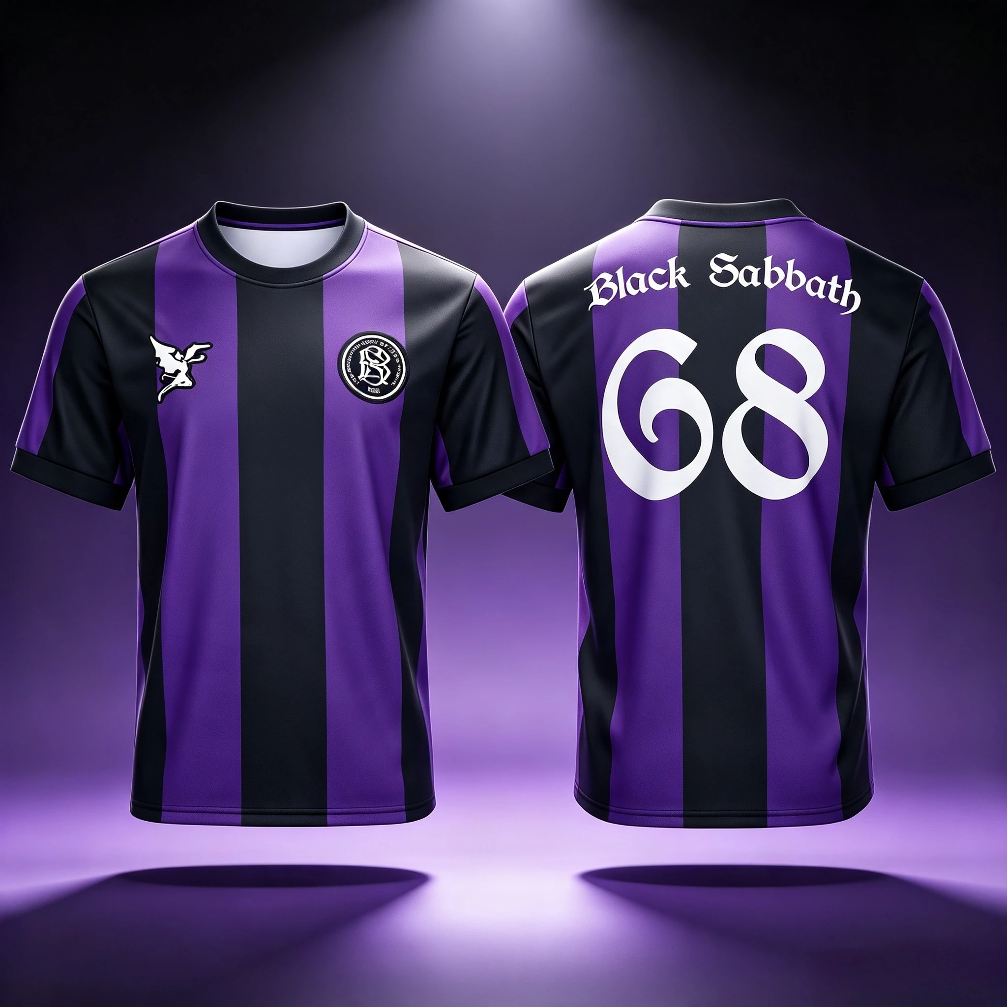 Men Soccer Jersey Black Sabbath 68 Band Theme T Shirt Short Sleeve Metal Rock Fan Casual Sports Tops MaleFamily Matching