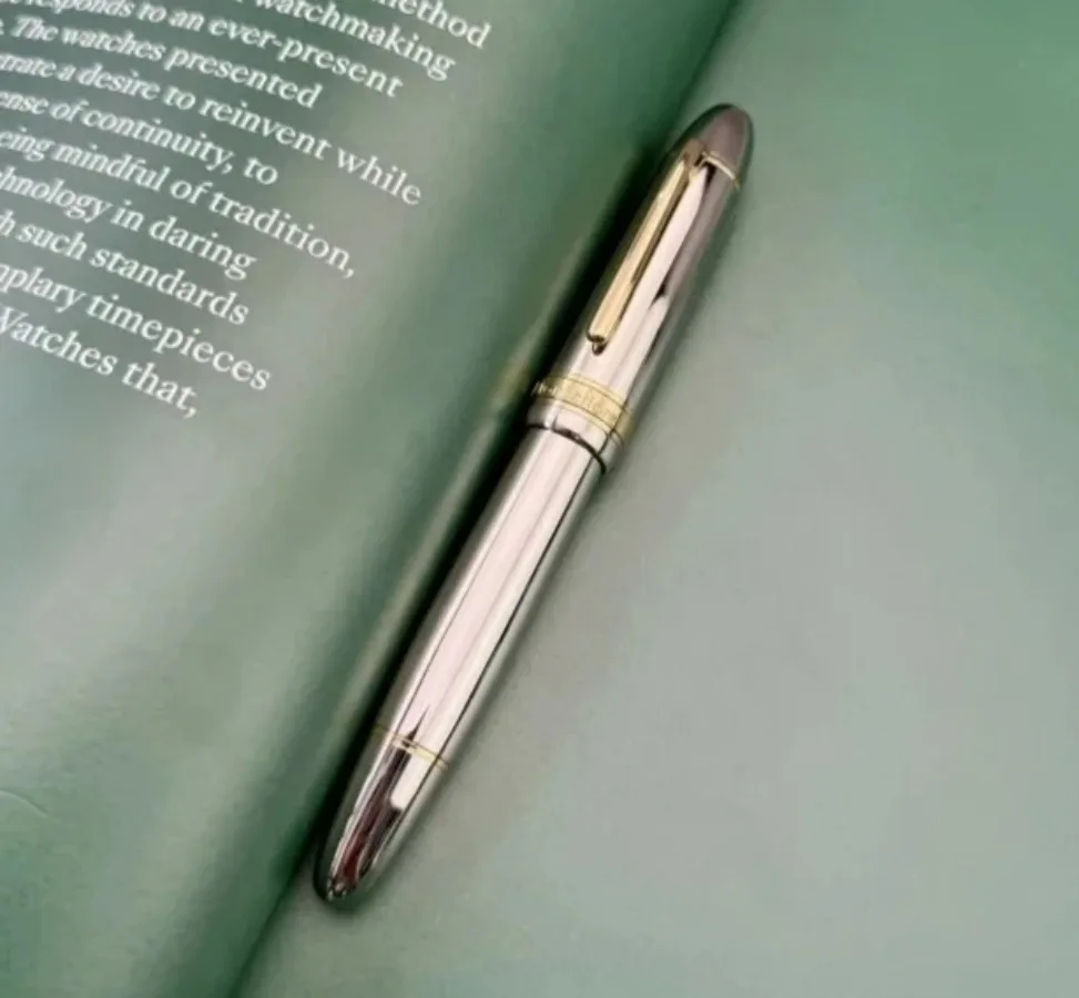 For Montefiore Full Metal Fountain Pen - Iridium Gold F 0.6mm Nib, Ink-Absorbing for Financial School Office Stationery Supplies
