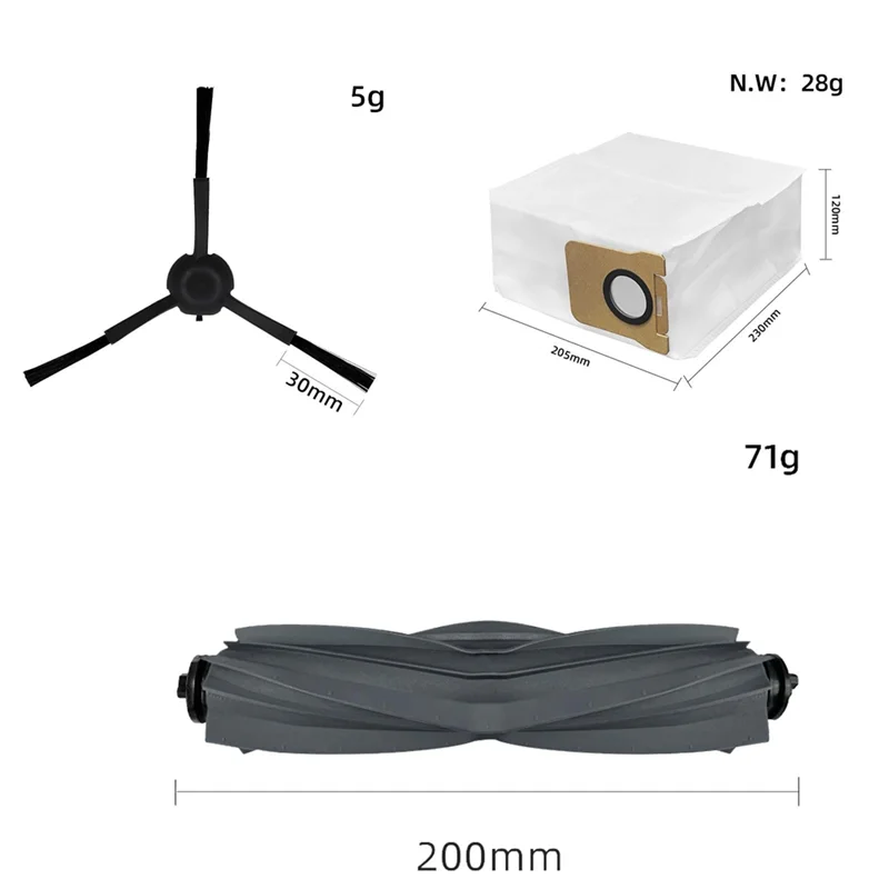 

Набор аксессуаров ABGU, 14 шт., для пылесоса X20 Pro/X20, детали для пылесоса, основная боковая щетка, фильтр Hepa, швабра, мешок для пыли