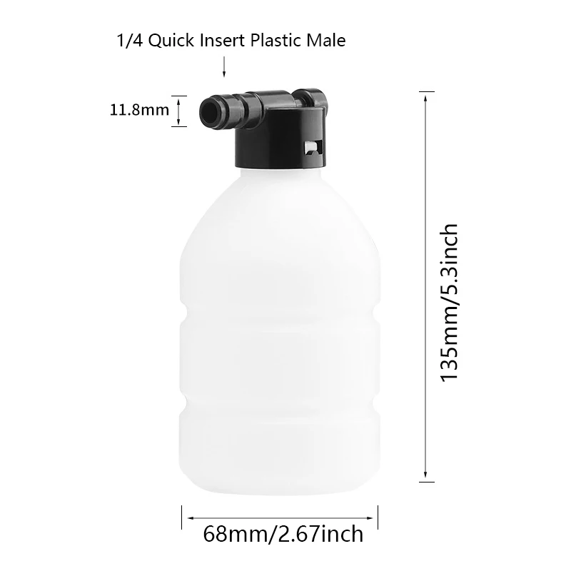 300ml Foam Lance Generator For Car Washing Adjustable 1/4 INCH Pot Pressure Washer Machine Gun