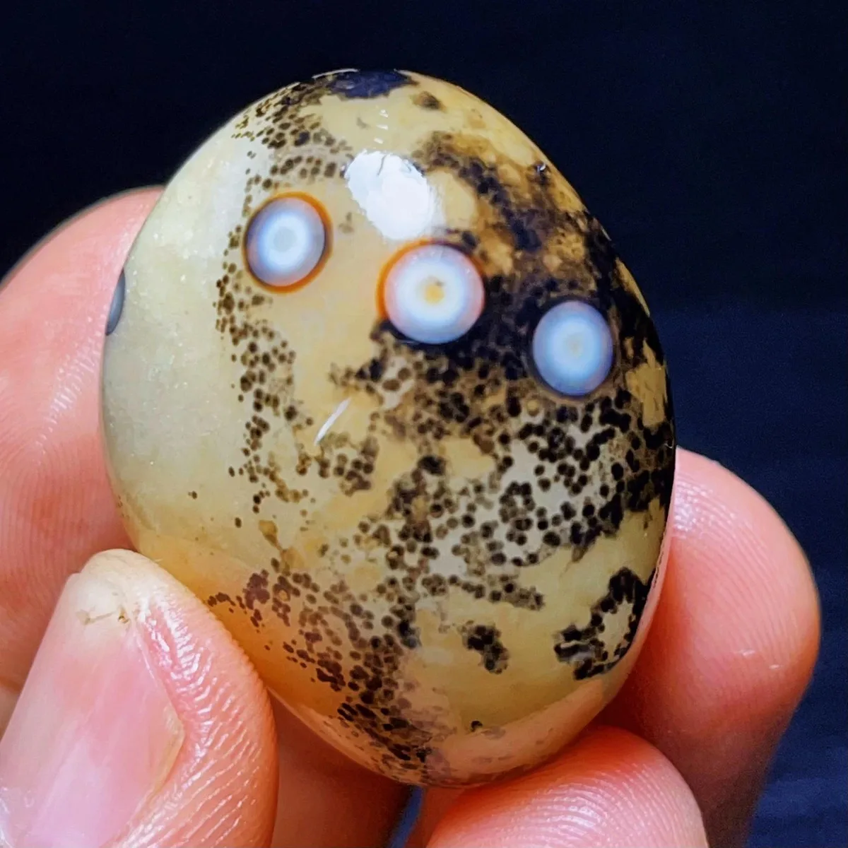 Sunset Tone River Stone Banded Agate, Tumbled Polished Stone, Gift Giving, Natural Stone, Crystal Collection, Table Display