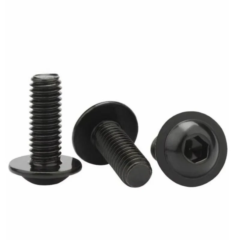 10/20/50/100pcs M4 M5 M6 M8 304 Stainless Steel Socket Head Cap Screw with Gasket Black Allen Bolts Length 6mm To 45mm