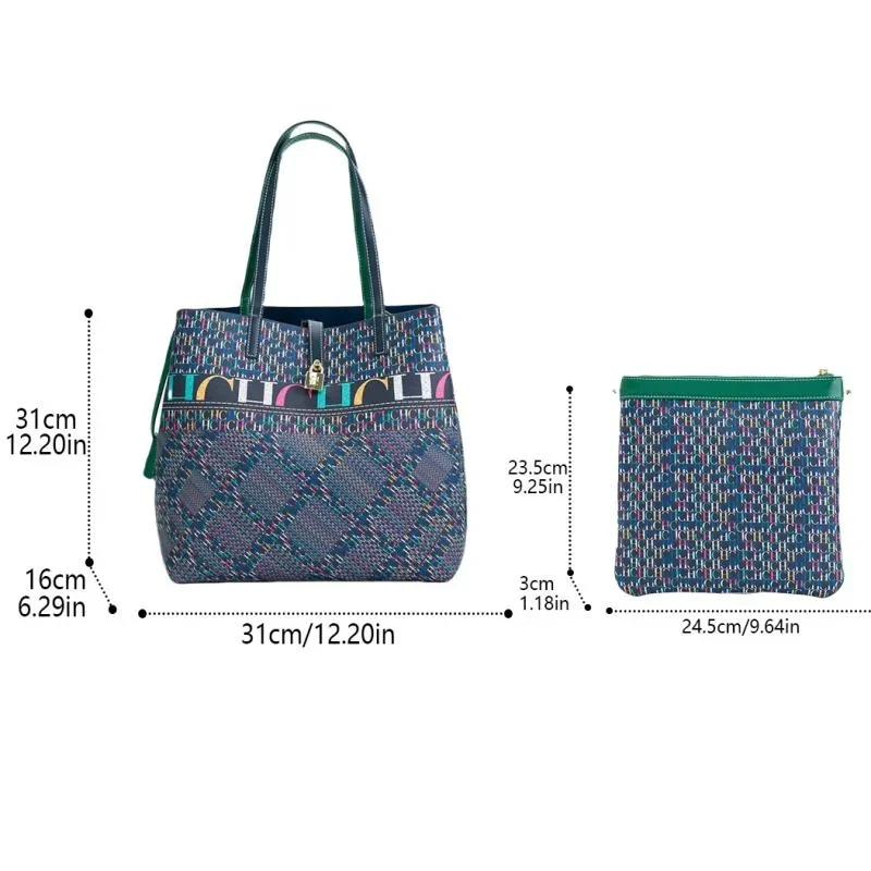 CH Classic Full Print Pattern Mother And Child Tote Bag For Women 2026 New Light Luxury Large Capacity Commuter Handbag