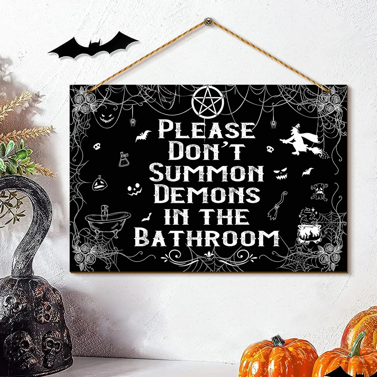 Halloween wooden wall sign, 
