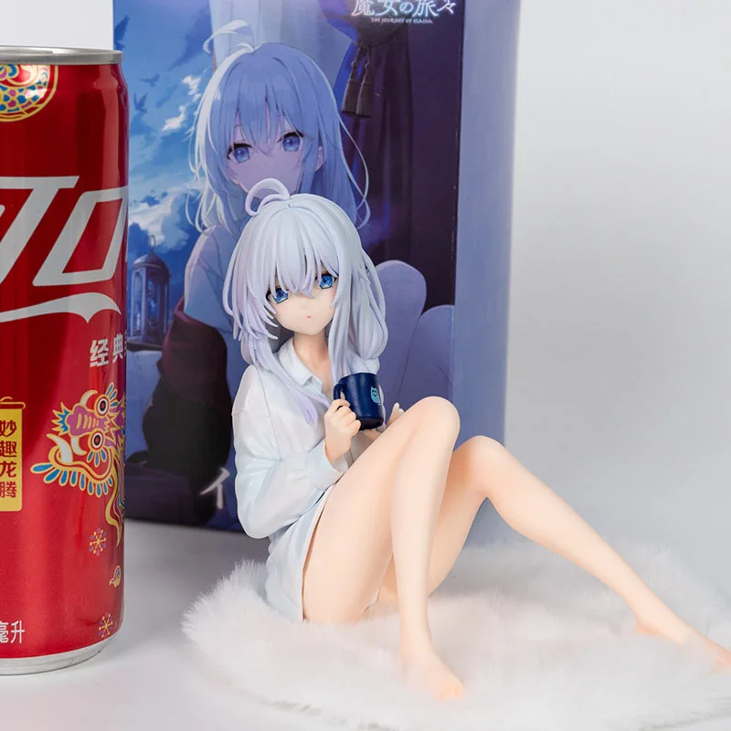 

Anime The Journey of Elaina Sitting Sleepwear Elaina Anime Melancholy Pretty Girl Handmade Sculpture Model Ornament Gift