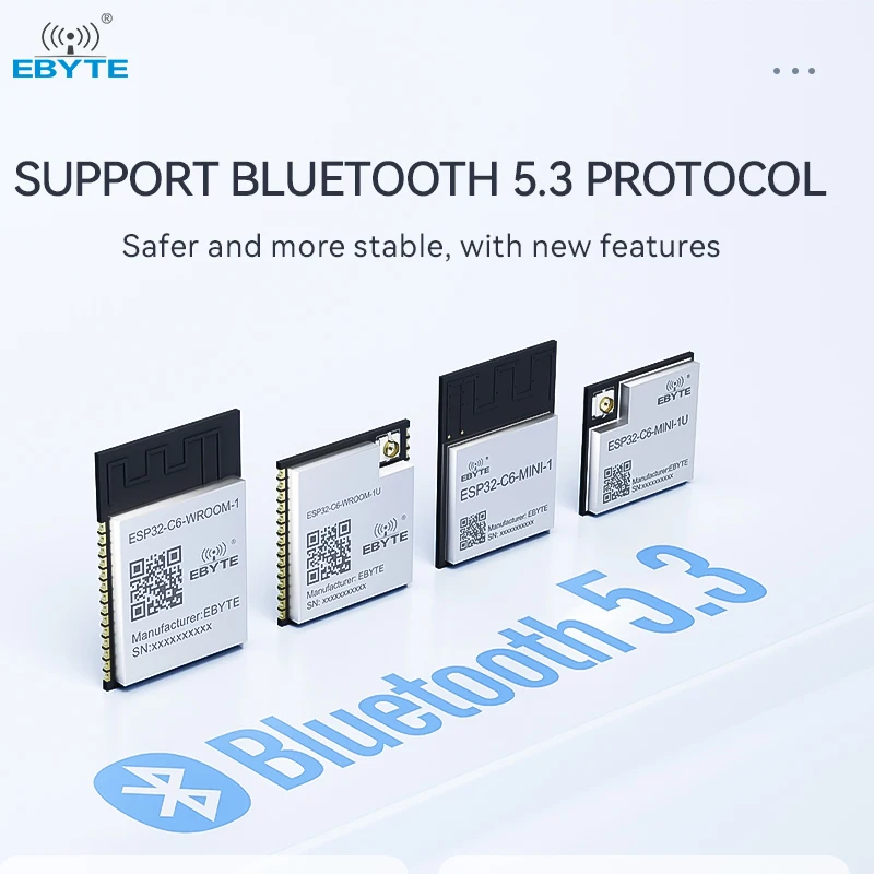 ESP32-C6 Modulo WiFi Bluetooth 2.4GHz EBYTE Serie ESP32 BLE5.3 WiFi6 Supporto AT Comando 20dBm IPEX/PCB Antenna Modulo SMD